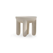 Minimalist circle coffee table in microplaster finish, product image